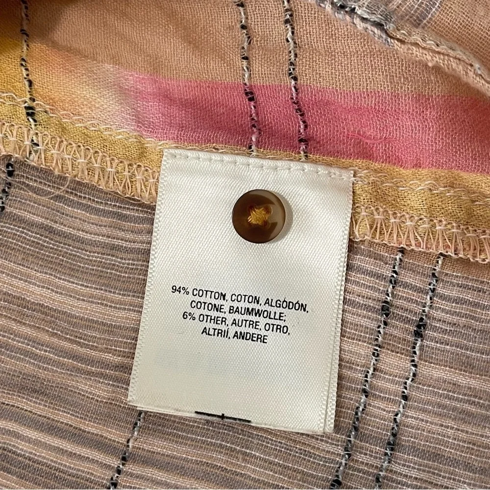 Anthropologie Holding Horses Orange Pink Plaid Faye Tank Top Size 0 - Picture 6 of 7